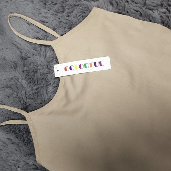 Colorful Beige Basic Top Size:OS - Picture 2 of 2